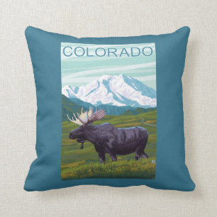 Moose with MountainColorado Cushion