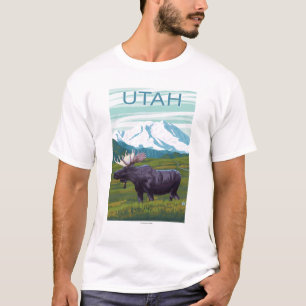 Moose with MountainUtah T-Shirt