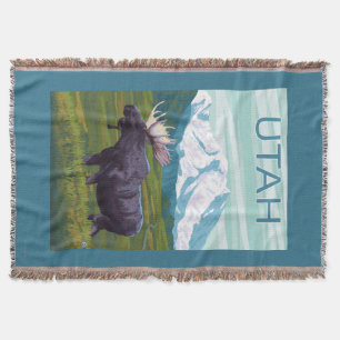 Moose with MountainUtah Throw Blanket
