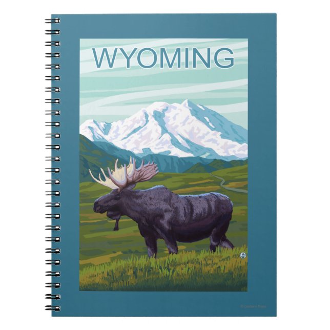 Moose with MountainWyoming Notebook (Front)