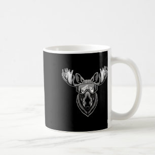 Moose With Ski Goggles Skiing Snowboarding Winter Coffee Mug