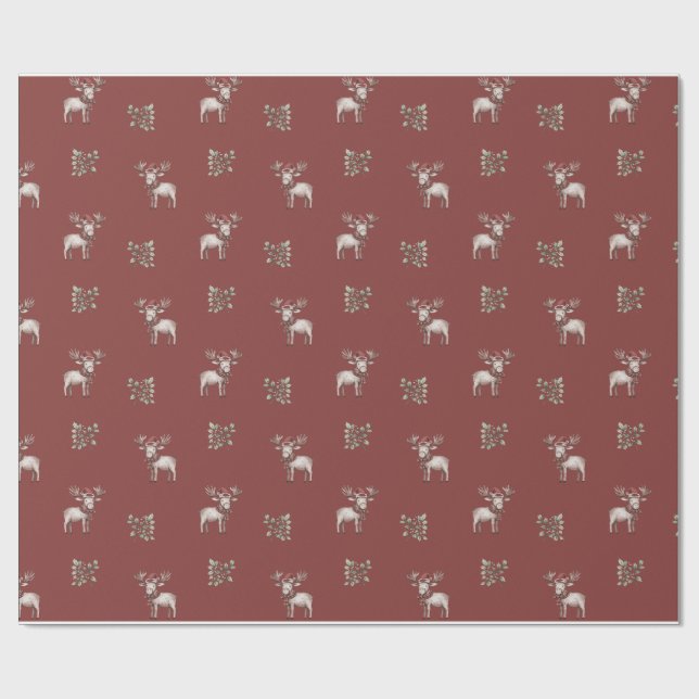 MooseBerry Wrapping Paper, Holiday gift giving! Wrapping Paper (Flat)