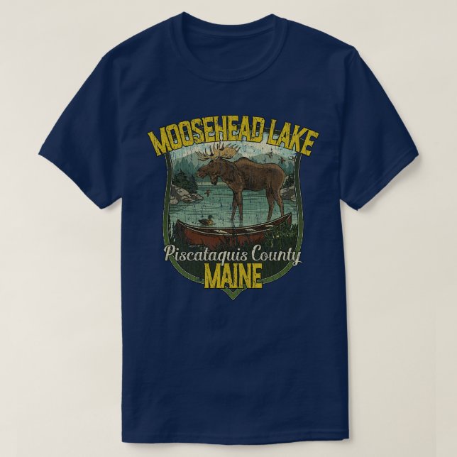Moosehead Lake Maine 1827 T-Shirt (Design Front)