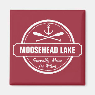Moosehead Lake Maine anchor custom town and name Magnet