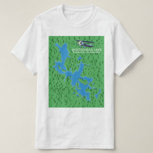 Moosehead Lake,Piscataquis County map T-Shirt