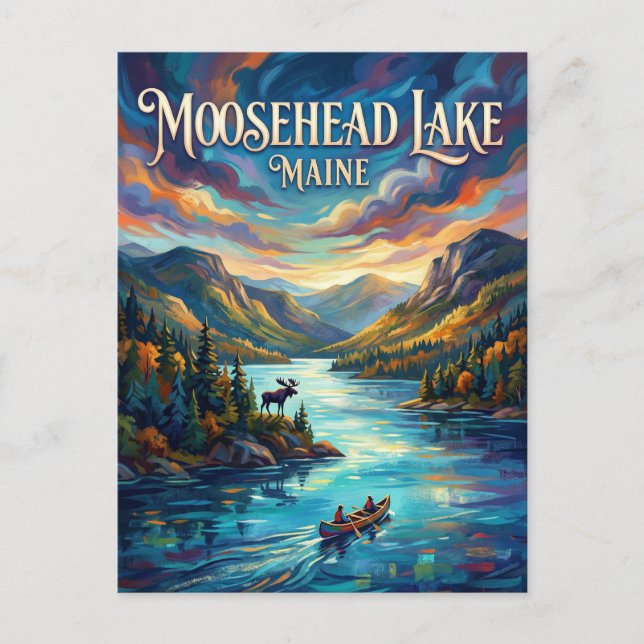 Moosehead Lake USA Postcard (Front)
