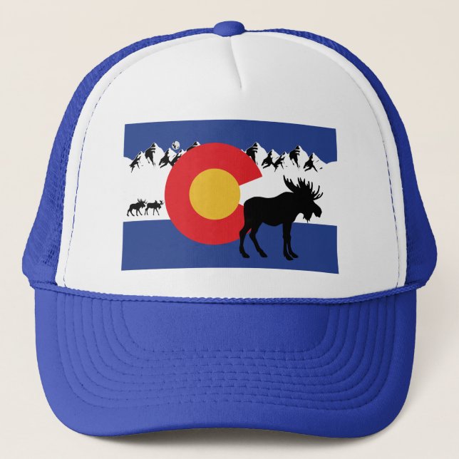 MOOSESin--Colorado-Flag Trucker Hat (Front)