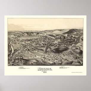 Moosic, PA Panoramic Map - 1892 Poster