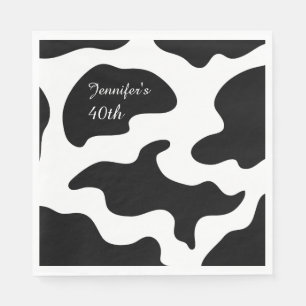 Moosicians Cow Funny Birthday Party Napkin