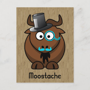 Moostache Postcard