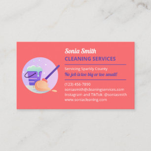 Mop and Bucket Cleaning Service Business Card