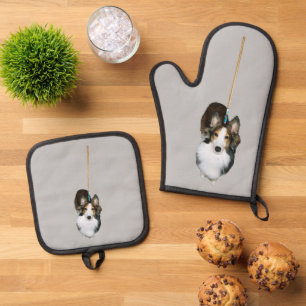 Mop Dog Oven Mitt & Pot Holder Set