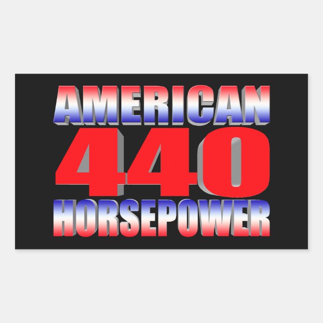 Mopar 440 Dodge Rectangular Sticker (Front)