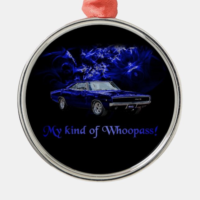 Mopar: '68 Charger - Ready to WhoopAss! Metal Tree Decoration (Front)