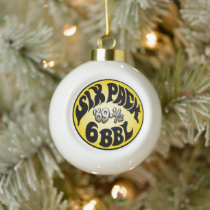 Mopar - Dodge Plymouth 6 Pack Ceramic Ball Christmas Ornament