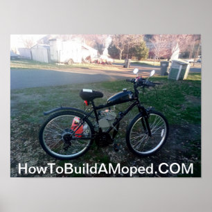 Moped Awareness Save The Environment & Gas Poster