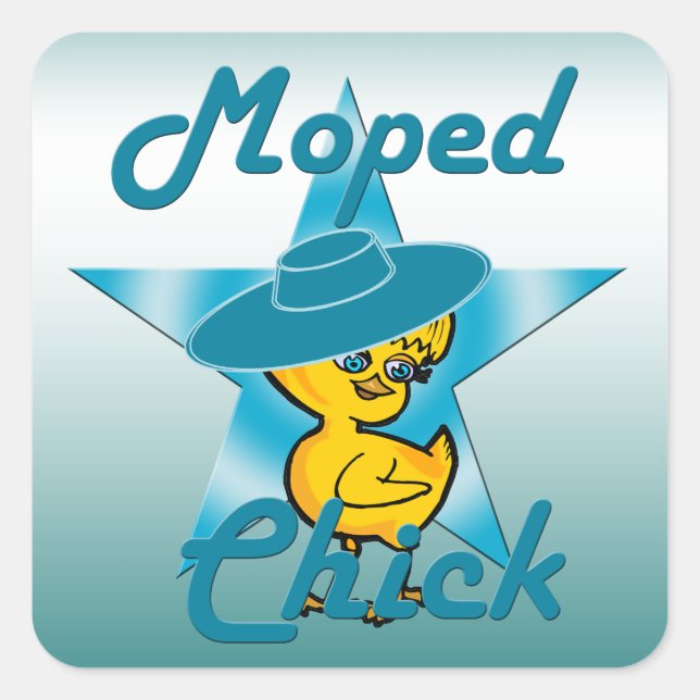 Moped Chick #7 Square Sticker (Front)