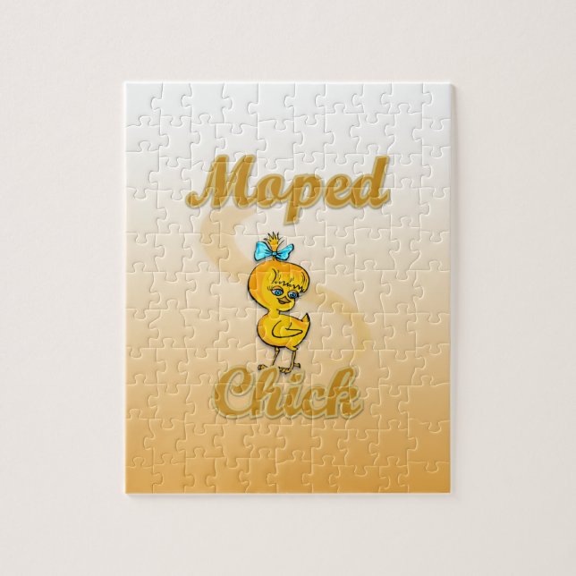 Moped Chick Jigsaw Puzzle (Vertical)