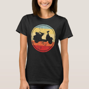 Moped Driver Retro Vintage Sunset Moped Motorbike  T-Shirt