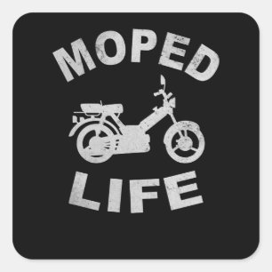 Moped Life Moped Lovers Mofafaher Mofa Square Sticker