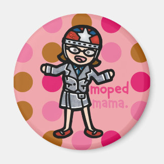 moped mama magnet. magnet