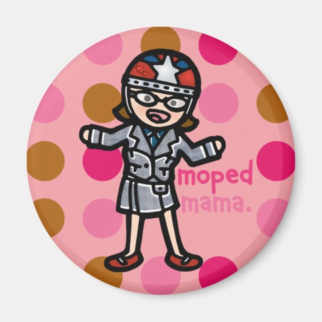 moped mama magnet. magnet (Front)