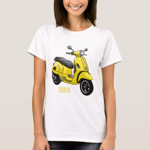 Moped motorcycle cartoon illustration T-Shirt