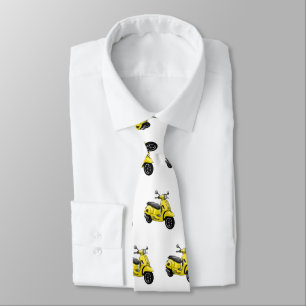 Moped motorcycle cartoon illustration tie