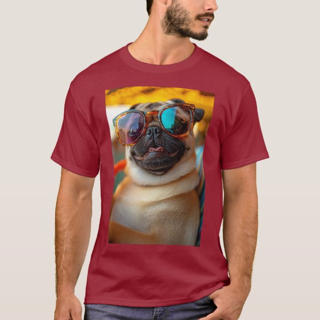Mops - Coolness on four paws T-Shirt (Front)