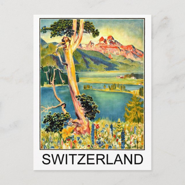 Mopuntains and lakes of Switzerland Postcard (Front)
