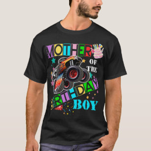 mor of 2birthday boy monster truck birthday party T-Shirt