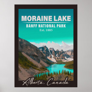 Moraine Lake Alberta Canada Banff National Park Poster