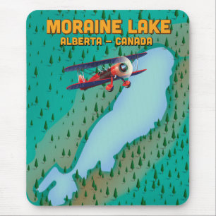 Moraine lake Alberta Canada Map Mouse Pad