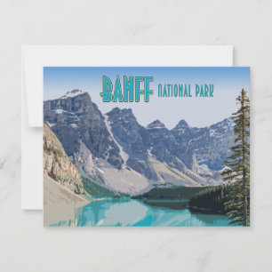 Moraine Lake Banff National Park Canada Flat Card