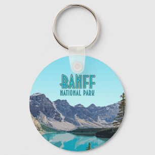Moraine Lake Banff National Park Canada Vintage Key Ring
