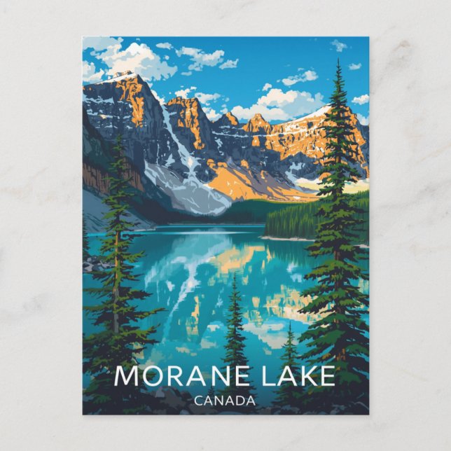 Moraine Lake Banff Valley of Ten Peaks Postcard (Front)