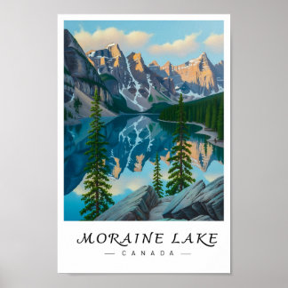 Moraine Lake Canada Wall Art, Canadian Rockies Poster