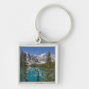 Moraine Lake, Canadian Rockies, Alberta, Canada 2 Key Ring