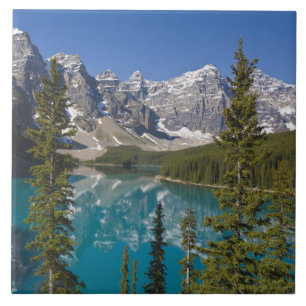 Moraine Lake, Canadian Rockies, Alberta, Canada 2 Tile