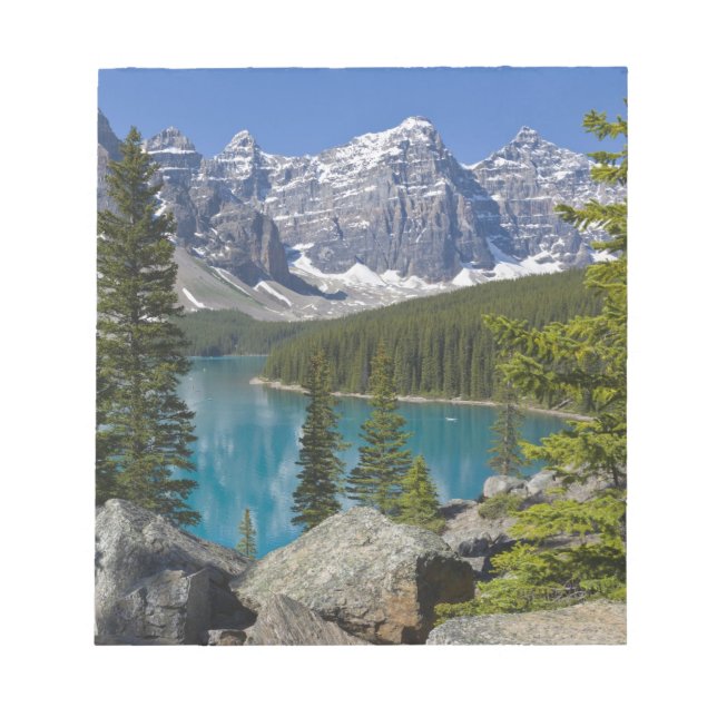 Moraine Lake, Canadian Rockies, Alberta, Canada Notepad (Front)