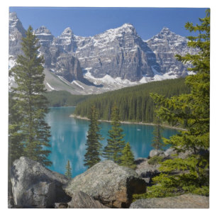 Moraine Lake, Canadian Rockies, Alberta, Canada Tile
