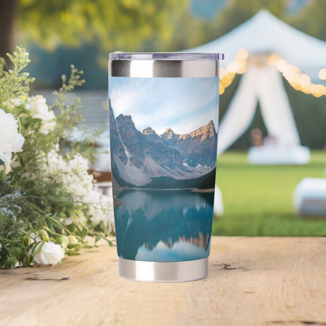 Moraine Lake Water Bottle Insulated Tumbler (Wedding)