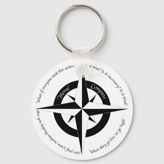 Moral Compass Keychain (Front)