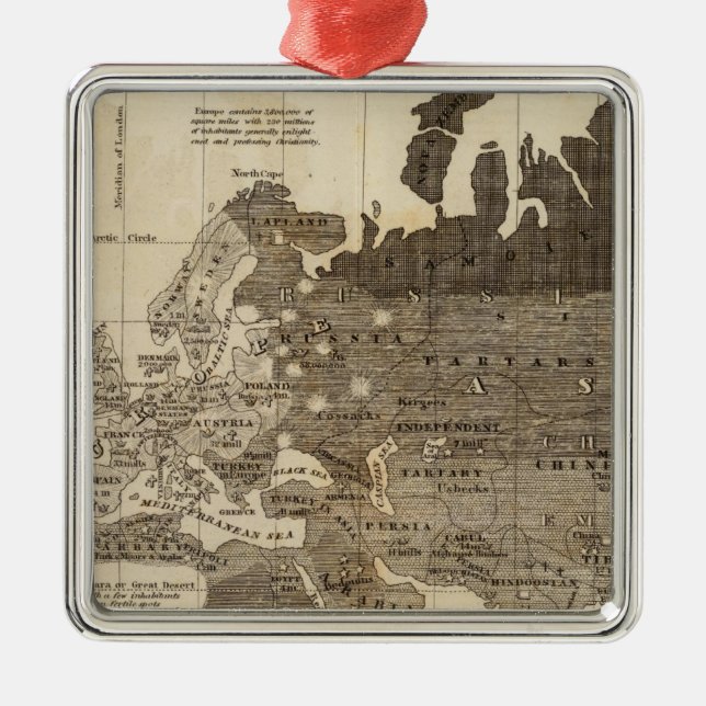 Moral, political World Metal Ornament (Front)