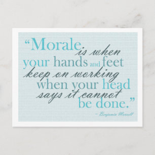 Morale Quote Motivational Postcard