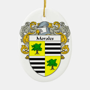Morales Coat of Arms/Family Crest Ceramic Ornament