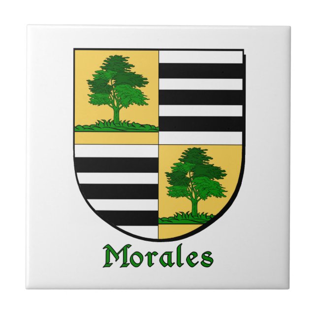 Morales Family Shield Ceramic Tile (Front)
