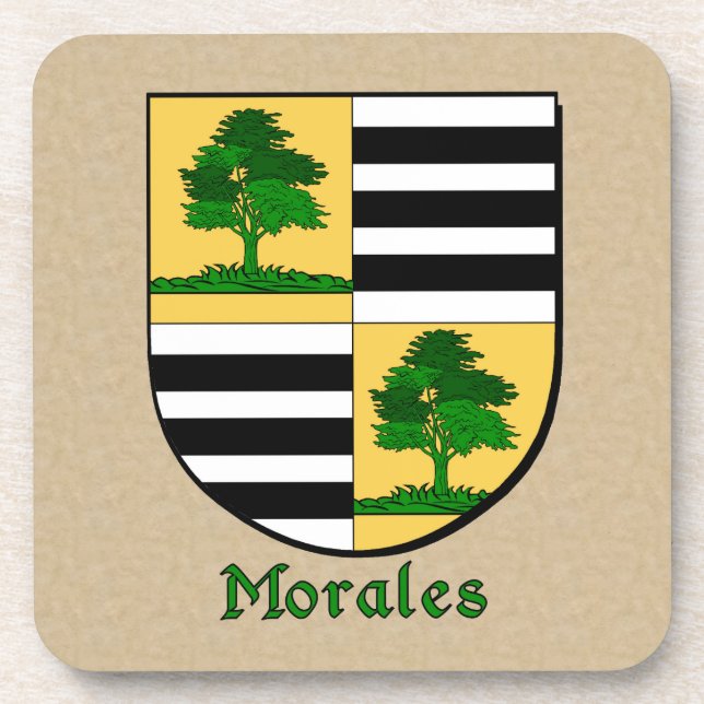 Morales Family Shield Coaster (Front)
