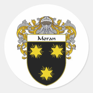 Moran Coat of Arms (Mantled) Classic Round Sticker