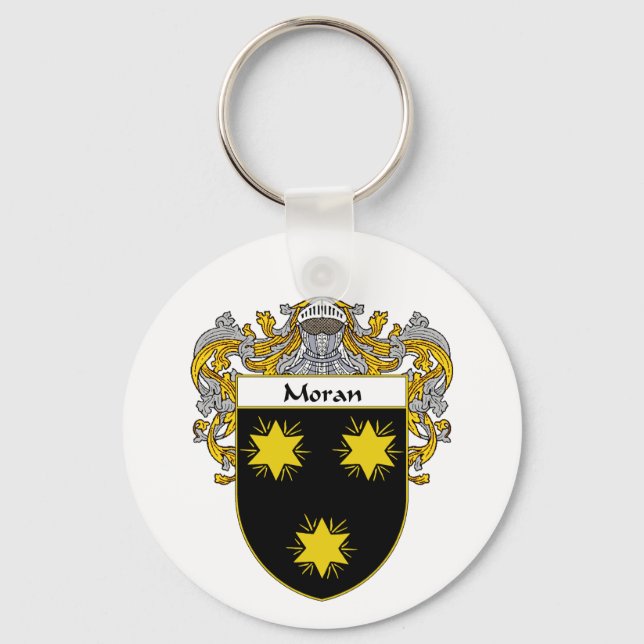 Moran Coat of Arms (Mantled) Key Ring (Front)